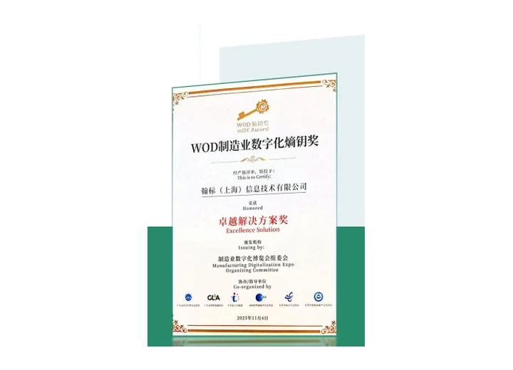 WOD 卓越解决方案奖